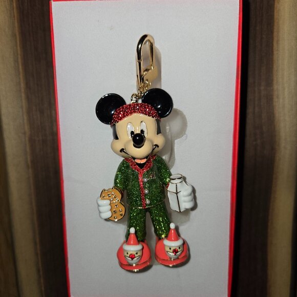 Disney BAUBLEBAR Mickey Mouse Christmas PJ's Bag Charm - Picture 4 of 5